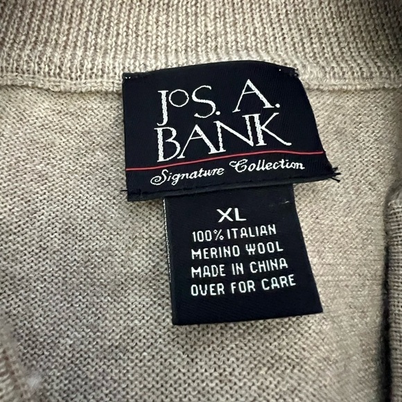 NWOT Jos. A. Bank Quarter Zip Sweater Size XL Signature Collection 100% Merino - Picture 5 of 5